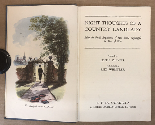 Night Thoughts of a Country Landlady - Edith Oliver - Hardback - 1943 1st Ed - 第 5/19 張圖片