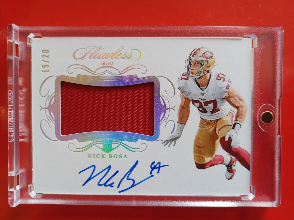 2019 Panini Flawless Nick Bosa 15/20 RPA Rookie Patch Auto