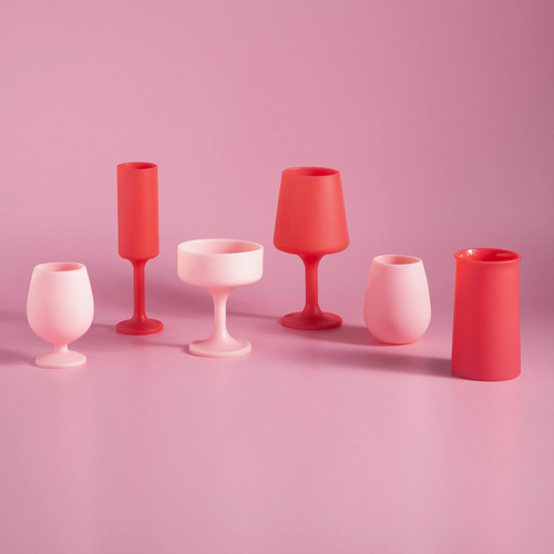 Cherry + Blush Silicone Unbreakable Cocktail Glasses - Mecc - Picture 10 of 11