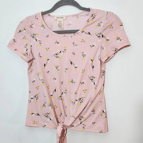 Set of 2 Girl's Short Sleeve Tees with Tie Hem Size 12 Lily Bleu Tee Shosho Tee - Picture 7 of 11