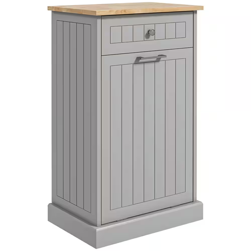High Quality Gray 35.5 in. H Wood Kitchen Storage Organizer Cabinet With Drawer - Picture 11 of 12