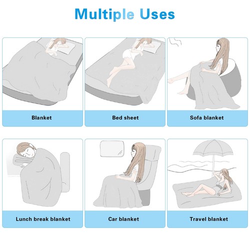 AmyHomie Cooling Blankets, 100% Rayon Derived from Bamboo, Cool Summer Blanke... - Picture 7 of 7