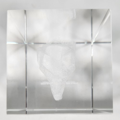 Glass 3D Laser Etched German Shepherd Dog Cube Paperweight 3"  - Picture 3 of 8