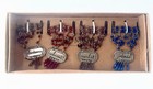 2002 Bombay Co Set of 4 Beaded Wine Bottle Necklace Tags NEW 2217118 Vintage Box