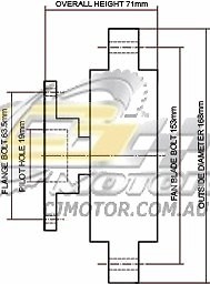DAYCO Fanclutch FOR Ford Trader Dec 1984 - Dec 1995 4.1L 8V DFI Diesel 0811 ZB - Picture 1 of 1