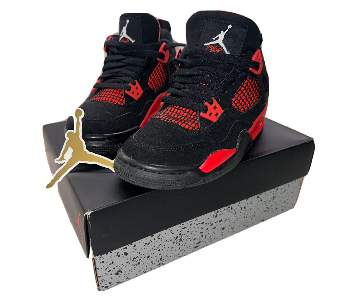 ★Nike★AIR JORDAN 4 RETRO \"レッド サンダー\"★追跡可 ☆Nike☆AIR JORDAN 4 RETRO 