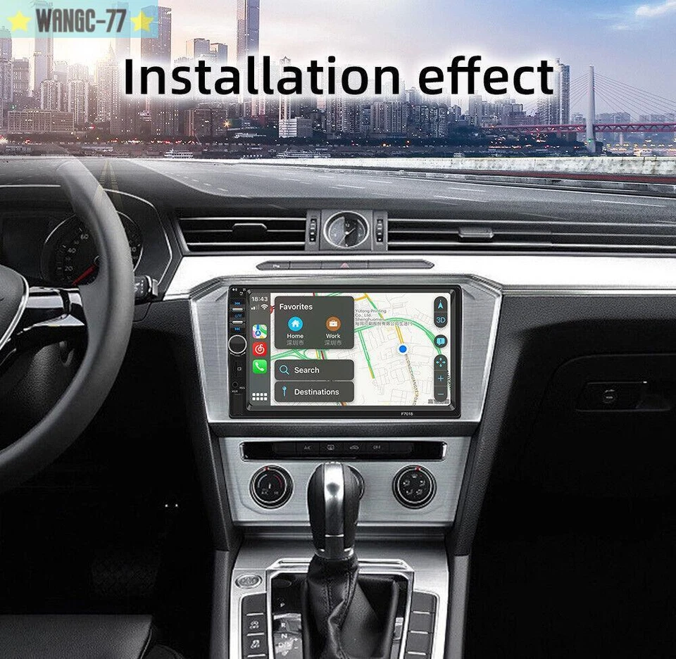 Radio Pantalla Táctil Estéreo Coche 2 Din Bluetooth FM USB Carplay Android Automático Foto 4 de 4