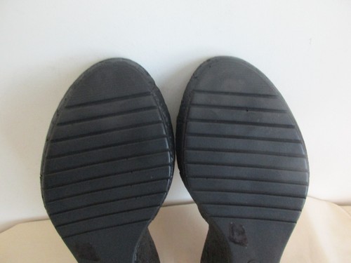 Onex "Danica" Black Metallic Paisley Silver Rhinestone Wedge Mules/Sandals 8 Pre - Picture 23 of 24