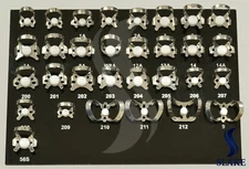 31 PCS ENDODONTIC RUBBER DAM CLAMP Dental Instruments ENDO With Black Tray