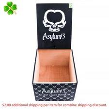 Asylum 13 80 x 8 Empty Wood Cigar Box 8.5" x 6.75" x 5.5"