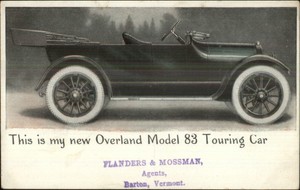 Auto-Adv-Overland-Model-83-Touring-Car-Flanders-amp-Mossman-Barton-VT-Agents-PC
