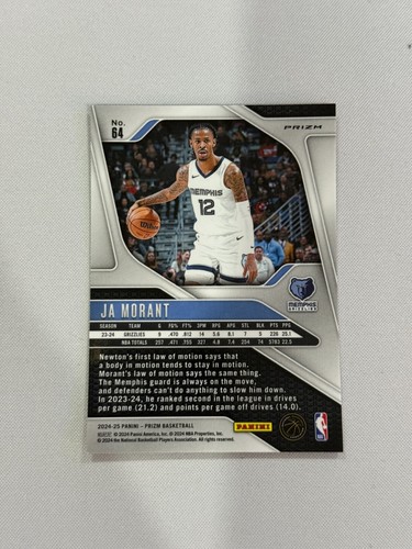 Panini Prizm 2024-25 - Ja Morant #64 Red Ice Prizm - Imagen 2 de 2