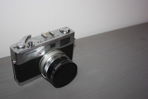 Minolta Hi-Matic 7S Rokkor-PF 1:1.8 45mm Lens 35mm Rangefinder Camera '60s i53 - Picture 4 of 11