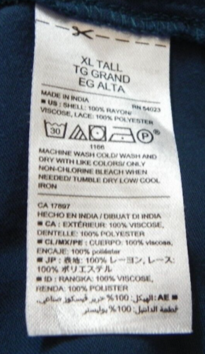 Camiseta sin mangas Old Navy turquesa con acento de encaje/crochet talla XL ligera fluida boho - Imagen 4 de 5