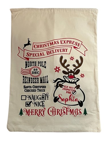 Christmas Santa Bag Gift Sacks Presents Bag | Name on Christmas Sack Included - Picture 52 of 87