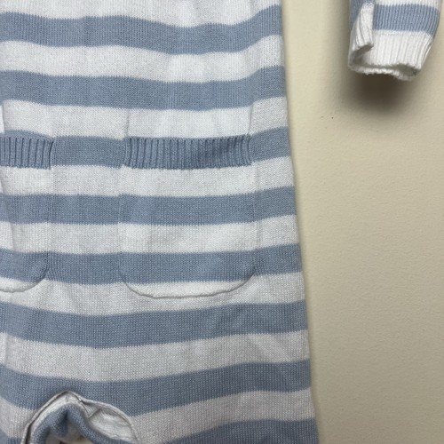 Nordstrom Baby Knit Sweater Blue White Striped One piece Jumpsuit 9 Months - Bild 2 von 8