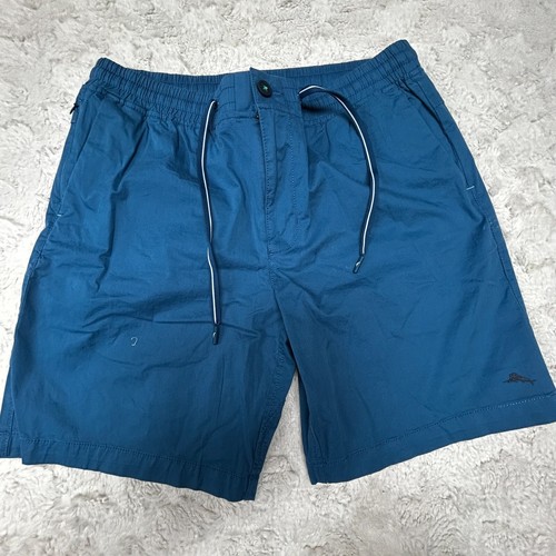 Tommy Bahama Men's Cotton Blend Drawstring Stretch Board Shorts Size Large Blue