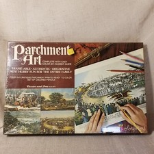 Parchment Art Color by Number Kit 4 Prints 8011 by Colorforms Sealed NOS 1970