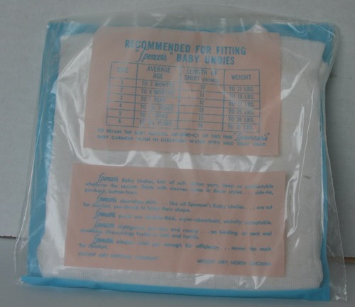 Vintage Spencer's Soft Spun Baby Undies Shirt Sz 2 New Spencerized - Picture 2 of 2