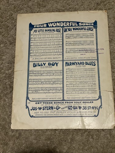 My Hawaiian Sunshine by L. Wolfe Gilbert & Carey Morgan Schenk Van Sheet Music - Picture 2 of 5