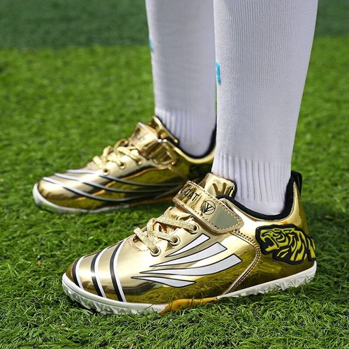 Children Football boots Kids Soccer Shoes Cleats Firm Non Slip Training Laceless - Picture 29 of 48