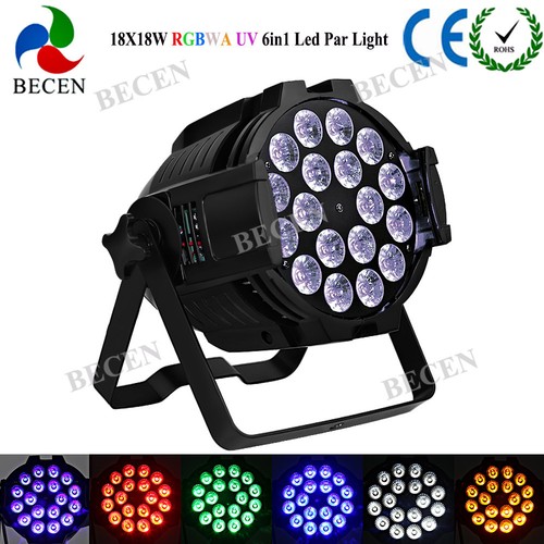 BECEN Leuchten 8 Stück 18x18W RGBWA UV 6in1 LED PAR Licht 25 Grad Dj Bühnenbeleuchtung - Bild 2 von 7