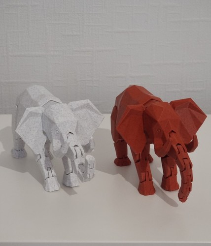 Elephant ornaments figurines Home Decoration Gift Toy Marble Effect Color - Picture 3 of 6