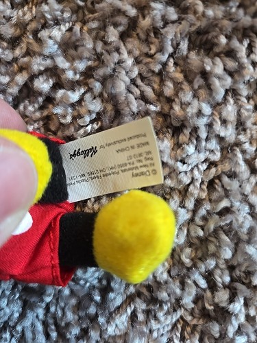 Kellogg’s Disney Mickey Mouse Mini Beanie 1999 NEW - Picture 4 of 5