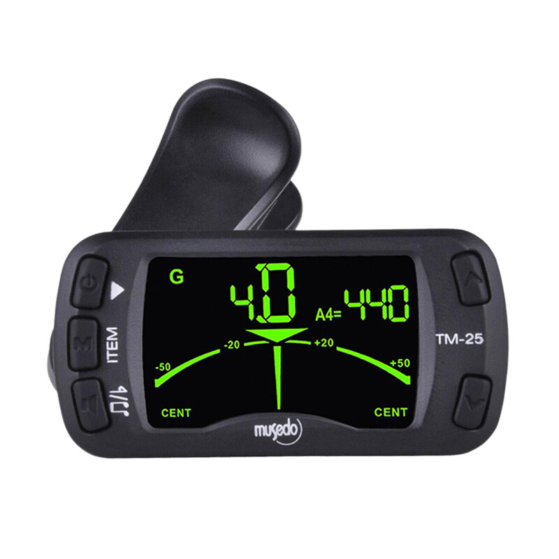 Tm-25 Tm25 Clip-On Electric Tuner & Metronome Guitar Chromatic Bass UkuleX3 - Picture 4 of 6