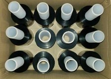 12 Rolls 5" x 1000FT 80 Gauge BLACK Stretch Shrink Film Hand Wrap With Handle
