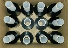 12 Rolls 5"  x 1000FT 80 Gauge  BLACK Stretch Shrink Film Hand Wrap With Handle