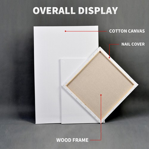 50X70CM Artist Canvas Blank Stretched Art Large White Range Oil Acrylic Wood 10X - Picture 3 of 10