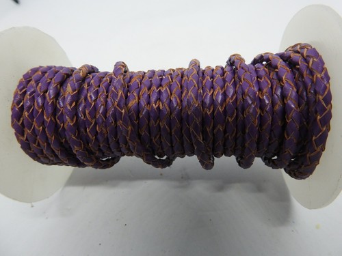 100% Genuine Leather Cord BRAIDED Round 3,4,5,6,8mm Jewellery String Lace Thong - Picture 55 of 76