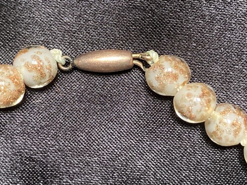 Fabulous Vintage Murano Glass Copper Sparkle Foil Fleck 40" Bead Necklace Italy - Bild 13 von 14