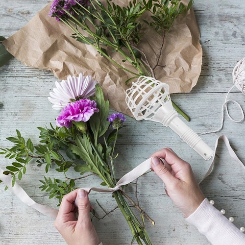 10 Piezas Receptáculo Vacío Madre Dama de honor Suministros Nupciales Soporte Floral Boda - Imagen 9 de 12