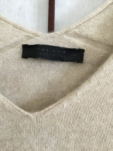 THE ROW MIO OVERSIZED SWEATER 100% CASHMERE OATMEAL (BEIGE) XS - Picture 3 of 10