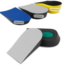 Men Women PU Shoe Insoles Invisible Height Increase Heel Lift Taller Inserts Pad