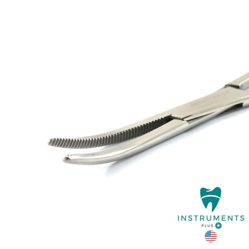 2x Fishing Hemostat forceps 5" Curved Pean Forcep Locking Clamps Stainless New - Picture 2 of 4