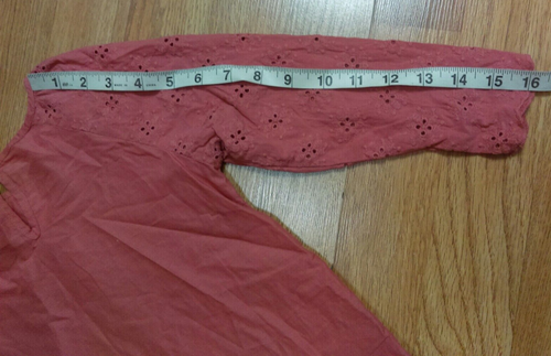 "Art Class" Girl's Eyelets Long Sleeve Pink Top Blouse Size 4T - Picture 8 of 9