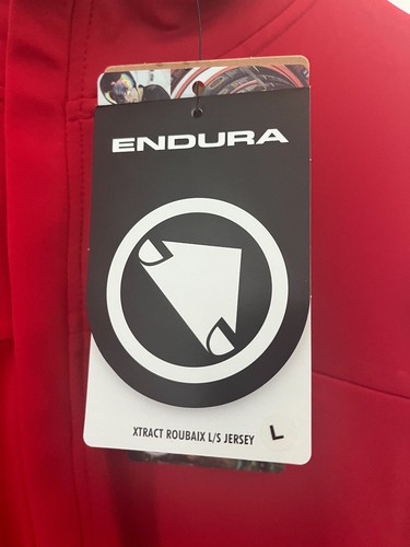 New Endura Xtract Roubaix Mens LS Cycling Jersey - Large - Red - New with Tags - Picture 3 of 3