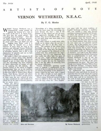 Vernon Wethered (1865-1952) Landschaftsaquarell mit Fluss. - Bild 5 von 5