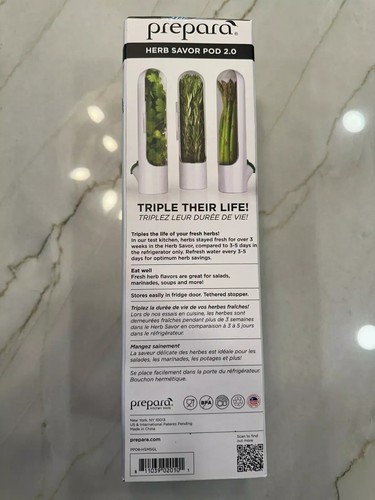 NEW Prepara Herb Savor Pod 2.0 + Natural Freshpaper Food Saver Sheets - Picture 2 of 2