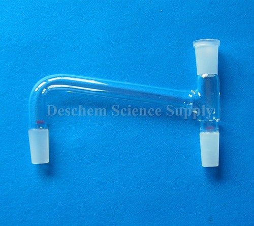 24/40, adaptador de vidrio de 3 vías, tipo oblicuo UP, tubo de destilación de articulación paralela - Imagen 3 de 4