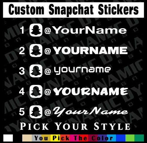 36 inch Custom Snapchat Sticker username your name vinyl decal sticker JDM snap - Picture 2 of 3