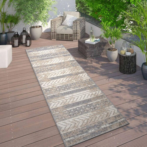 Parkside Collection Runner Rug 2 ft x 7 ft Beige Gray 60" W x 213" L In/Out NEW - Picture 2 of 14