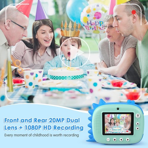 HiMont Camera Instant Print for Kids with Zero Ink Print Paper + 32G TF Card - Picture 6 of 7