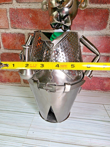 Portabotellas de Vino de Metal Hecho a Mano de Alta Calidad Caddy Camarero - Imagen 4 de 13