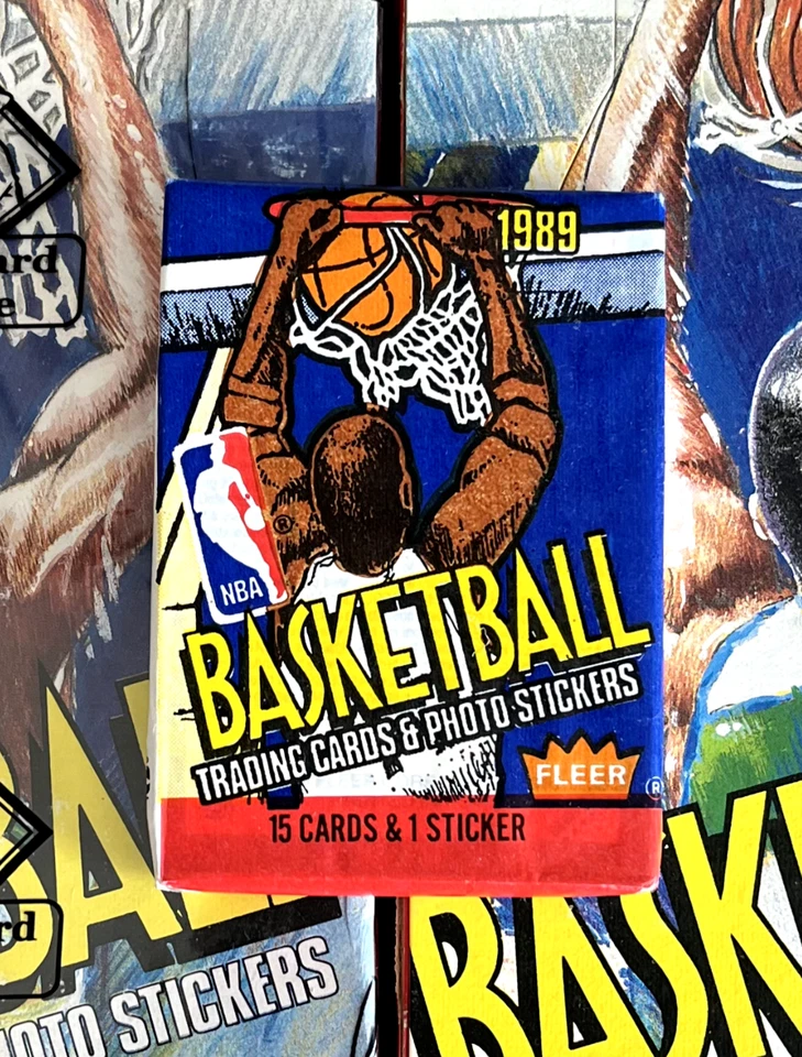 1989-90 Fleer Basketball Wax Pack - Factory Sealed 3x Packs - image 3 of 4