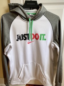 Nike Feminino Therma-fit, só faça isso moletom moletom com capuz, tamanho médio M Branco Cinza | eBay