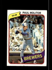 Milwaukee Brewers Paul Molitor Topps Baseball Near Mint or Better